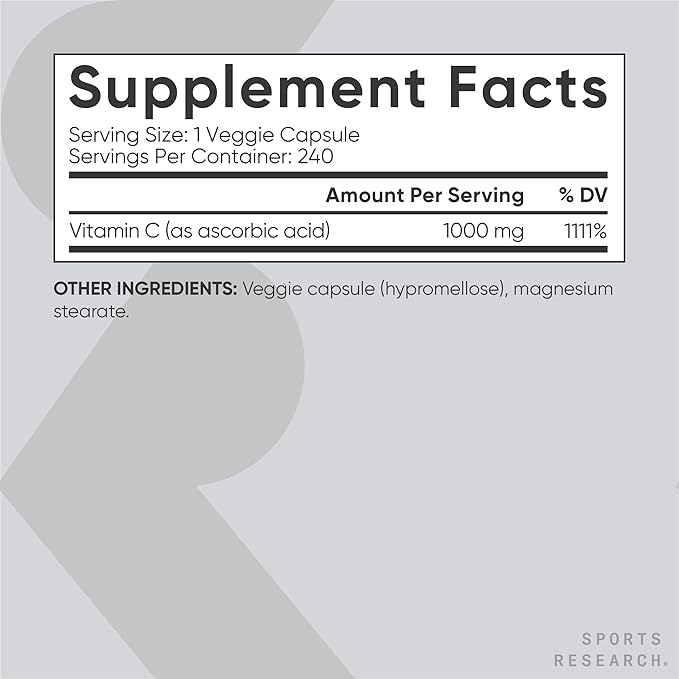 Sports Research 1250 mg Omega 3 Burpless Fish Oil - Wild Alaskan Pollock - (90 Count), High Potency Vegan Vitamin C 1000mg (240 Count) + Vegan 5000iu Vitamin D with 100mcg Mk7 Vitamin K (60 Count)