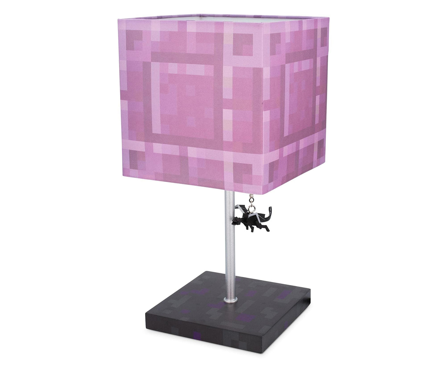 Minecraft Nether Portal Desk Lamp with LED Mood Light, Purple, Nightstand Table Lamp for Kids Room and Gaming Decor