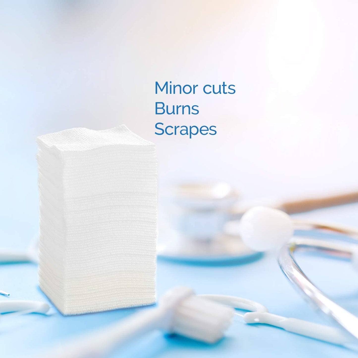 JMU 1000 Gauze Pads 2x2, Sponge Non-Woven 4-Ply Non-Sterile Dental Pads All Purpose Gauze
