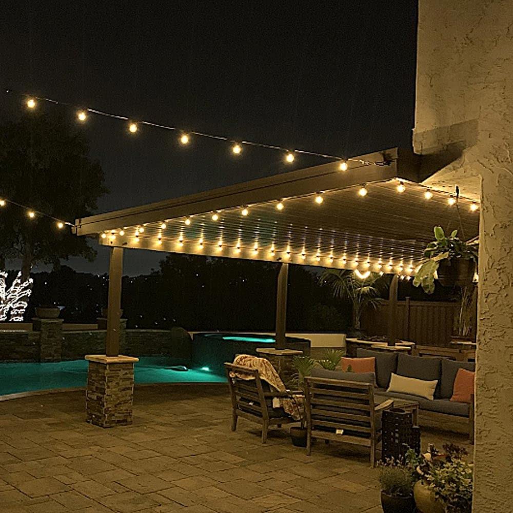 Novelty Lights 25 Pack G30 Warm White Outdoor Globe Light Bulbs  Glass Vintage Filament  Globe String Lights Replacement