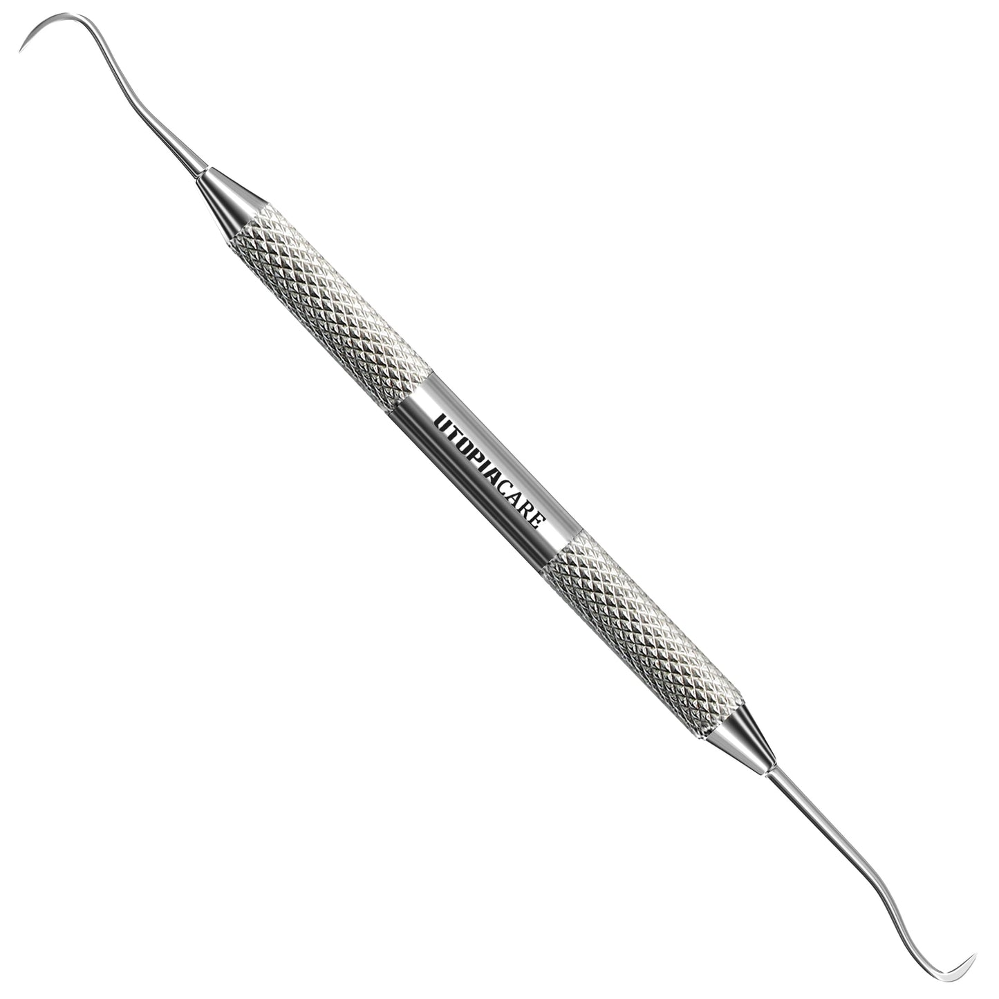 Utopia Care Professional Dental Tartar Scraper Tool, Dental Pick, Double Ended Tartar Remover for Teeth, Plaque Remover, Tooth Scraper, (1, Silver, 6.5 Inch)