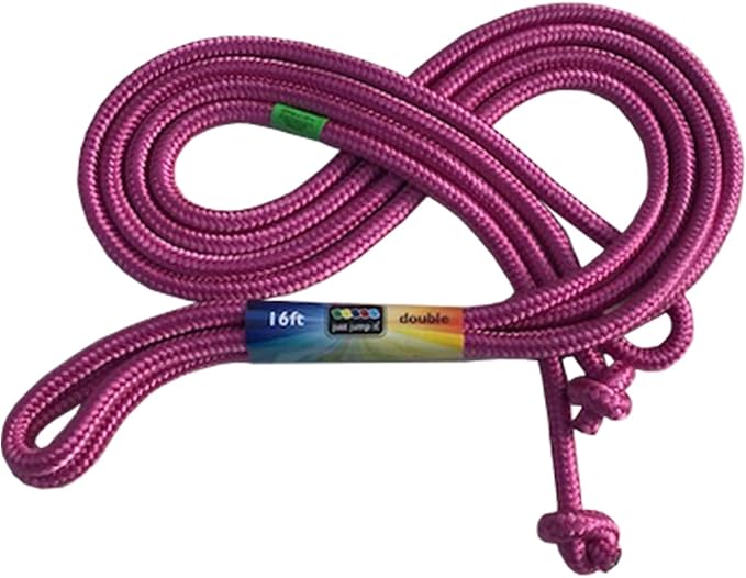 Just Jump It 16' Foot Single Jump Rope for Kids Women and Men - Active Outdoor Youth Fitness Excersing Equipment - Double ...