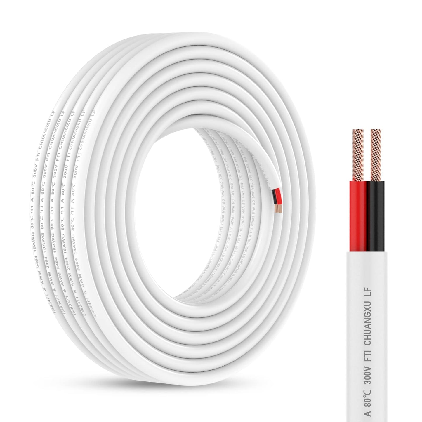 EMITEVER Wall Cable LED Lighting, 18 Gauge Copper Wire, 26 Foot, White