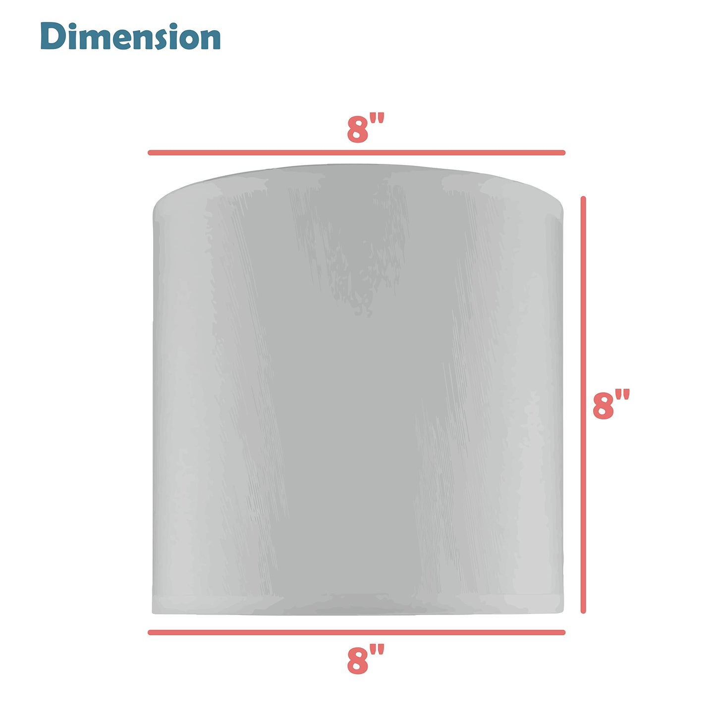 Aspen Creative 31062A Transitional Drum (Cylinder) Shaped Spider Construction Lamp Shade In White With Butterfly & Flowers  8 Wide (8 X 8 X 8)