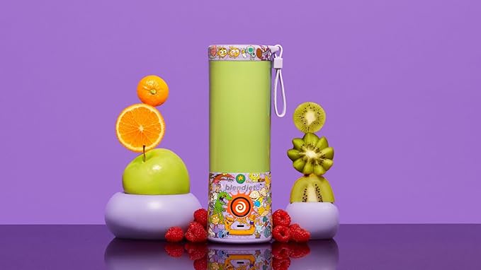 BlendJet 2 Portable Blender for Smoothies & Shakes - 16oz BlendJet Cordless Personal & Small Blender, USB-C Rechargeable & Self Cleaning - (Nicktoons)