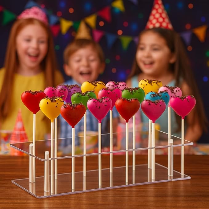 Cake Pop Stand - 21 Holes Lollipop Display Stand,Acrylic Cake Pops Holder Disply for Weddings, Baby Showers, Birthday, Party,Halloween Candy Decorative