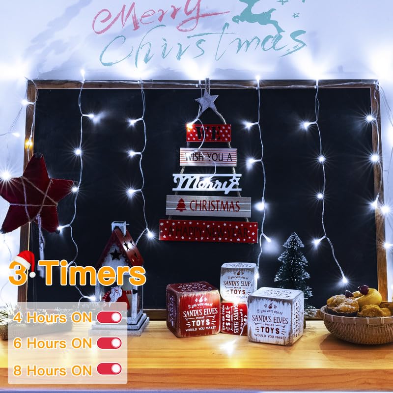 Ollny Icicle Lights 396Led, Cool White, Waterproof, Remote Control, 32Ft, Model Hg-29V397Bc, Perfect For Indoor/Outdoor Holiday Decor