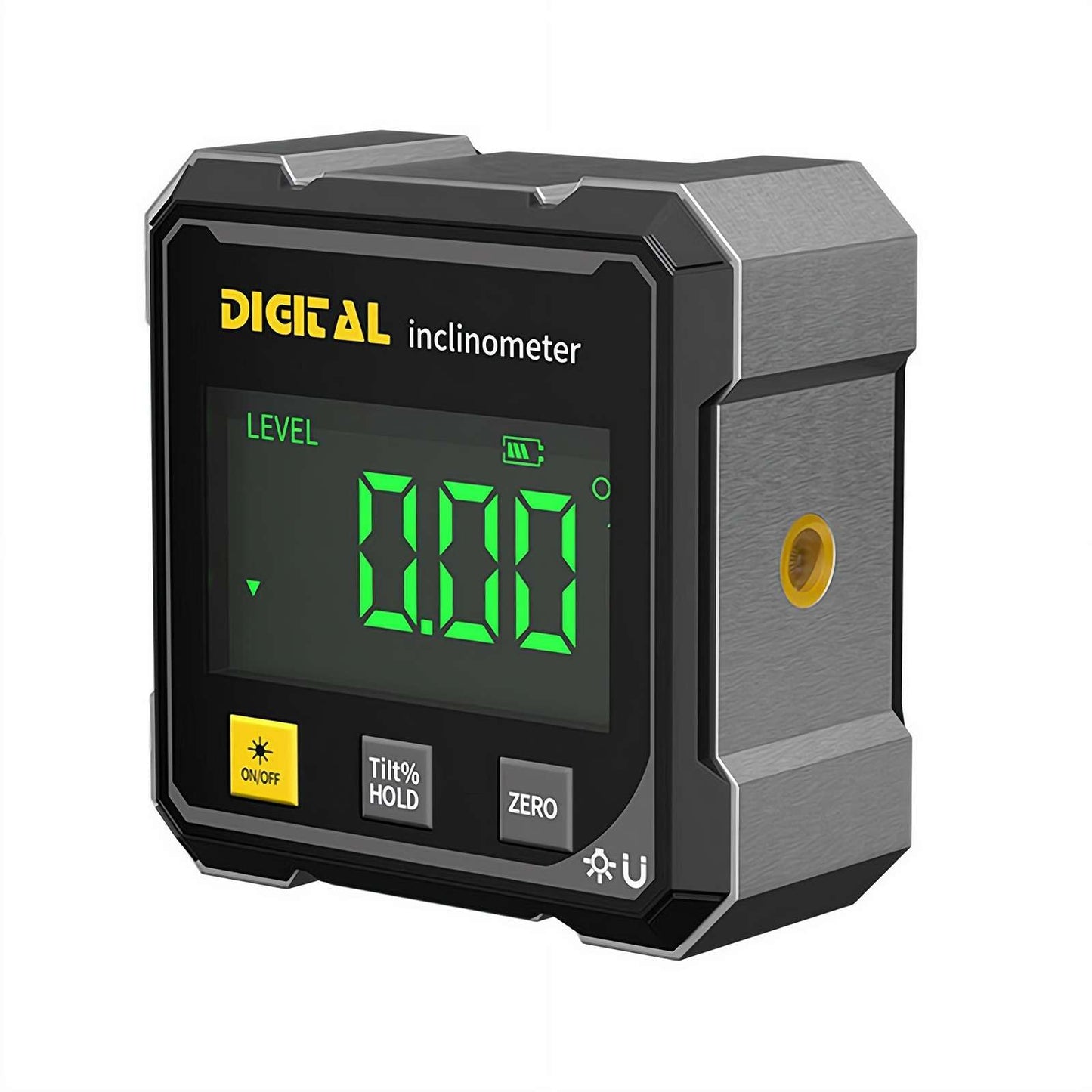 SSKFHGI Digital Angle Finder with Electronic Laser, 4-Side Magnetic Angle Gauge, Cube Inclinometer, Table Saw Miter Protractor, Woodworking Measuring Tool, Level Box for Hanging
