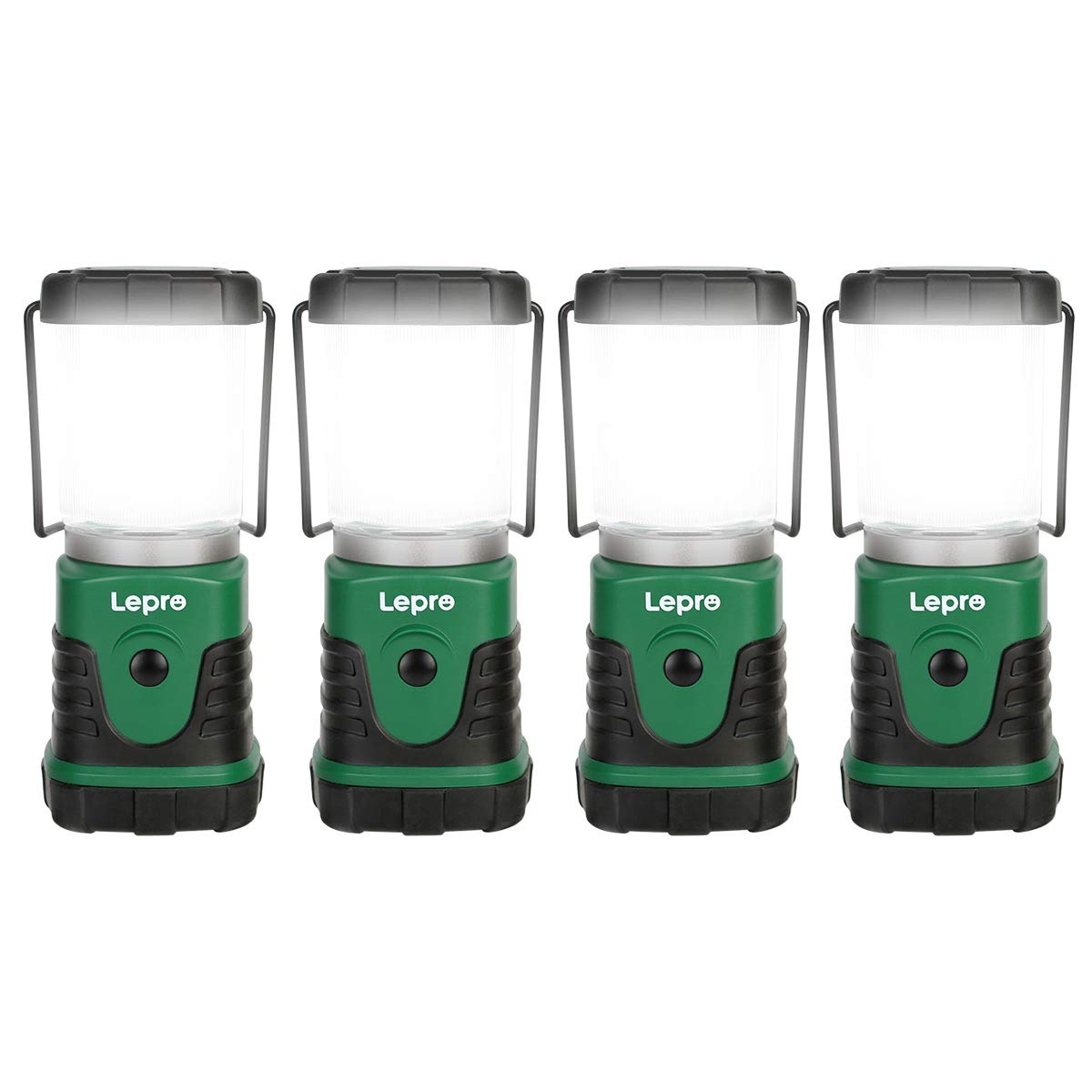 Lepro LED Camping Lantern, 350LM, 4 Light Modes, Small, White, Model PR330032-4, 4 Packs