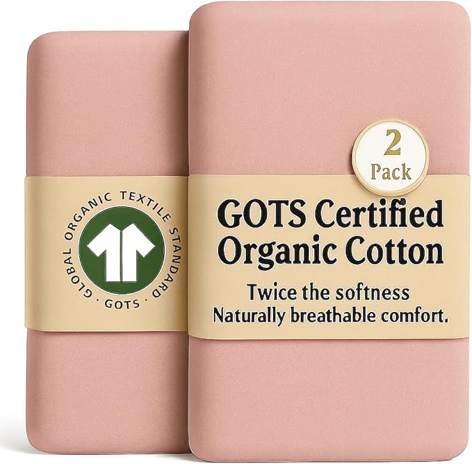 SNOO Compatible GOTS Organic Bassinet Sheets - Aegean Heritage Turkish Cotton 200 GSM - Feel The Quality at First Touch - Halo Bassinet / 100% Cotton SNOO Smart Sleeper Mattress (2 Pack) Boy & Girl