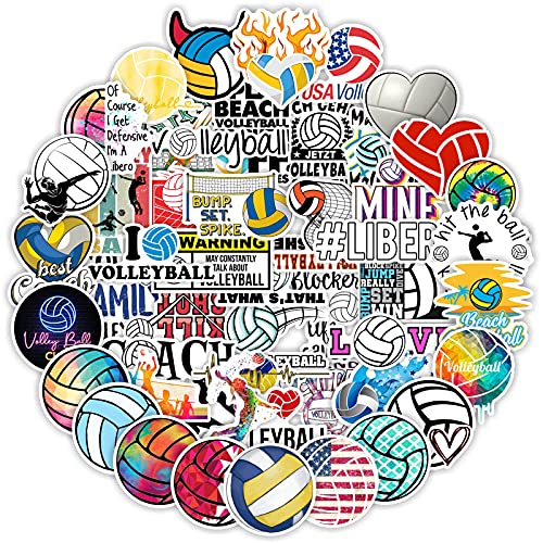 Volleyball Stickers, 100PCS Motivational Volleyball Water Bottle Stickers for Kids, Anywhere You Need Vinyl Waterproof Stuff