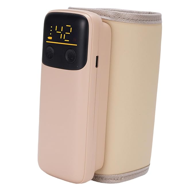 Baby Bottle Warmer with LCD Screen Portable Fast Baby Milk Warmer 6 Gears Temp Control 6000mAH
