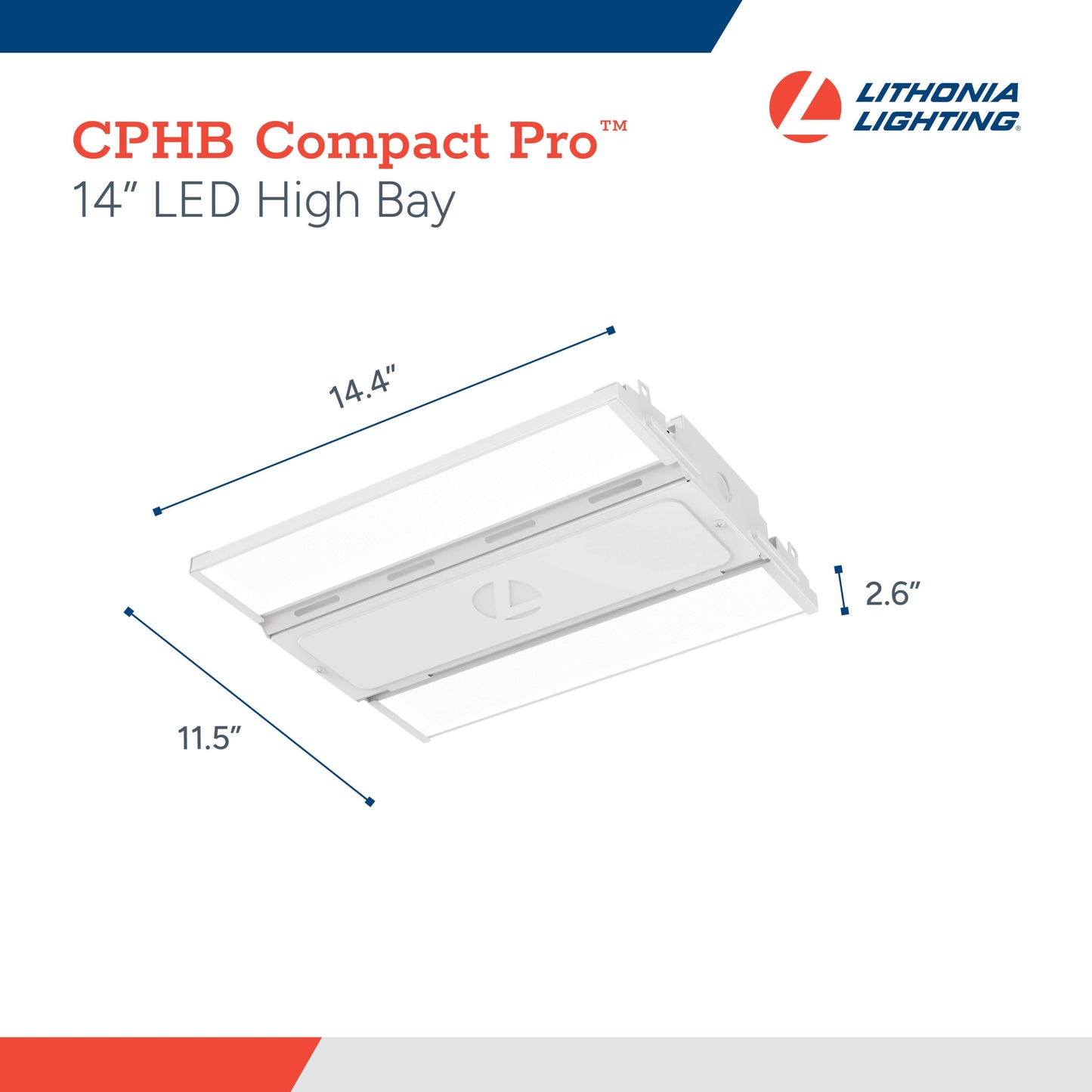 Lithonia Lighting Compact Pro Led High Bay Light  Ceiling Lighting Fixture  12 000 Lumens  5000K Daylight  Dimmable Led Work Light For Garage And Warehouse  Mvolt 120-277V (Cphb 12Lm Mvolt 50K)