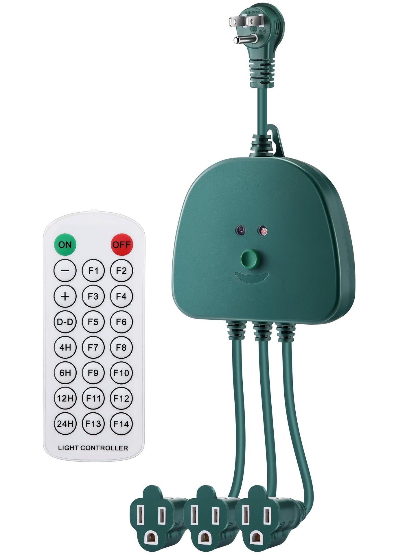 Gulfmew Christmas Light Controller With Remote  Create Dazzling Lighting Displays With Multiple Functions  Timer  Dusk To Dawn Sensor  Adjust Speed For Holiday Xmas Lights(3 Channel  14 Functions)