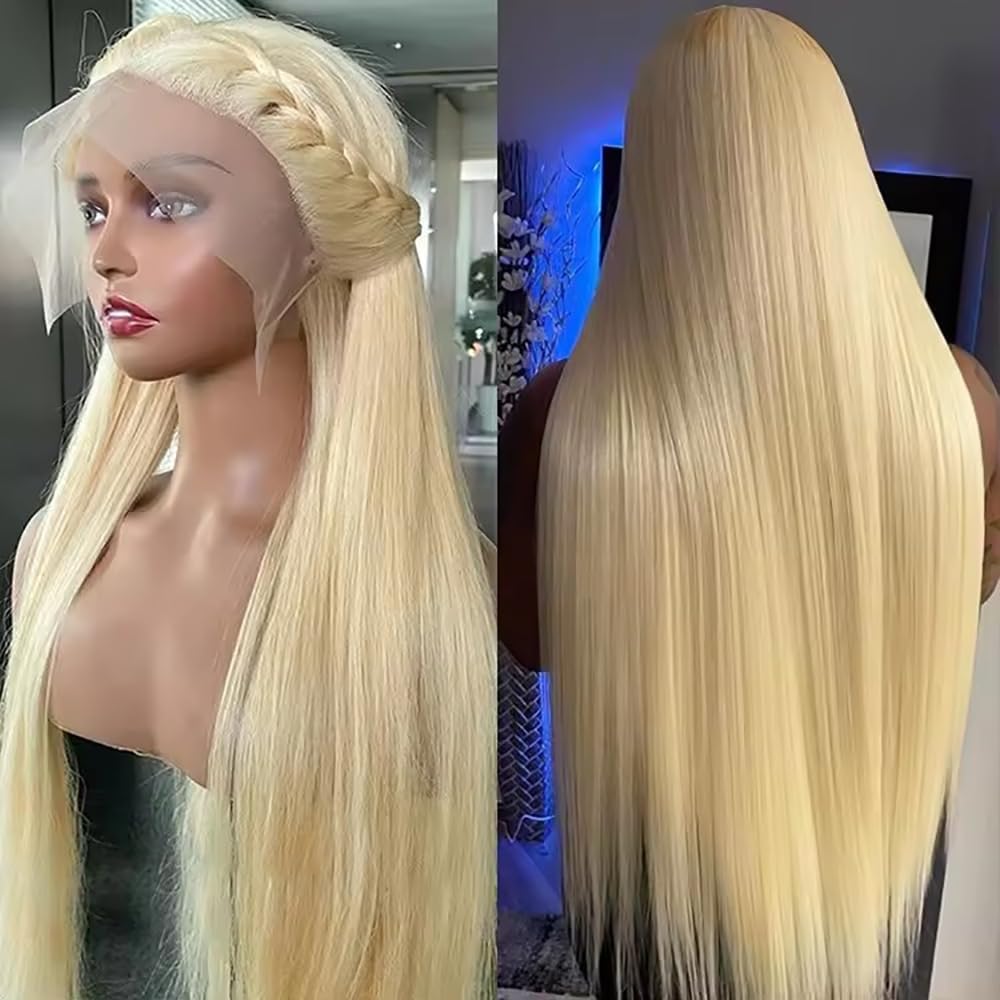 ENFLOKT 613 13x6 Lace Front Wig Human Hair 200% Density Straight Blonde Lace Frontal Wigs Human Hair Pre Plucked Blonde Wig Huma