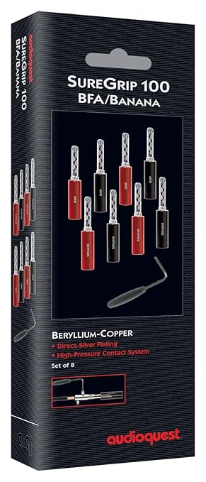 AudioQuest 1000 Series Multi-Spade Silver Set of 4 Connectors