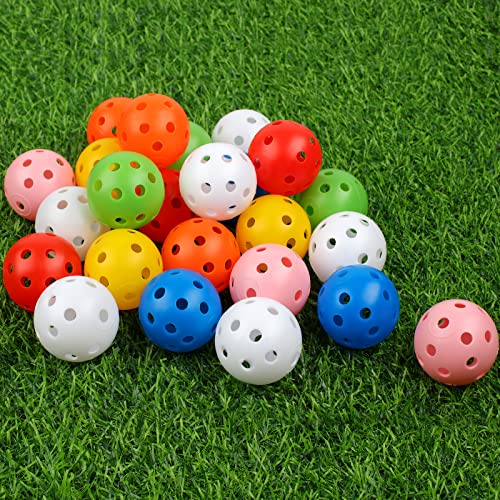 Joyberg Practice Golf Balls 24 Pack, 42mm Plastic Golf Balls, Practice Golf Balls for Backyard, Training Golf Balls for Sw...