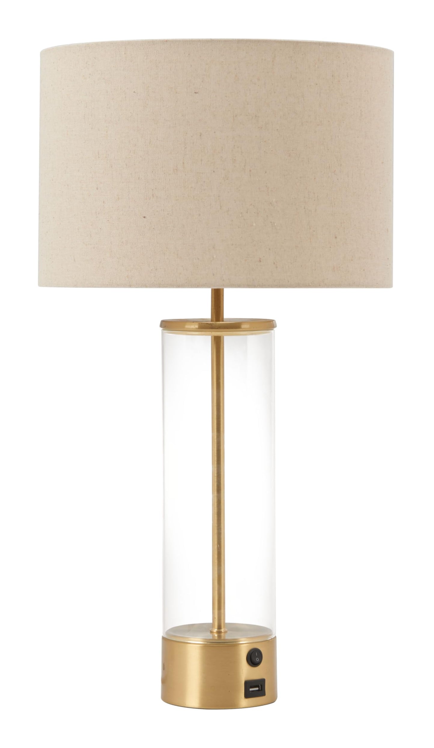 Zuo Table Lamp, Modern Style, Beige & Gold, PVC, 12in W x 12in D x 22.2in H, Model 56181