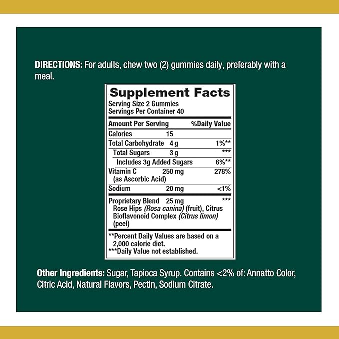 Nature's Bounty Vitamin C, Orange, 80 Count