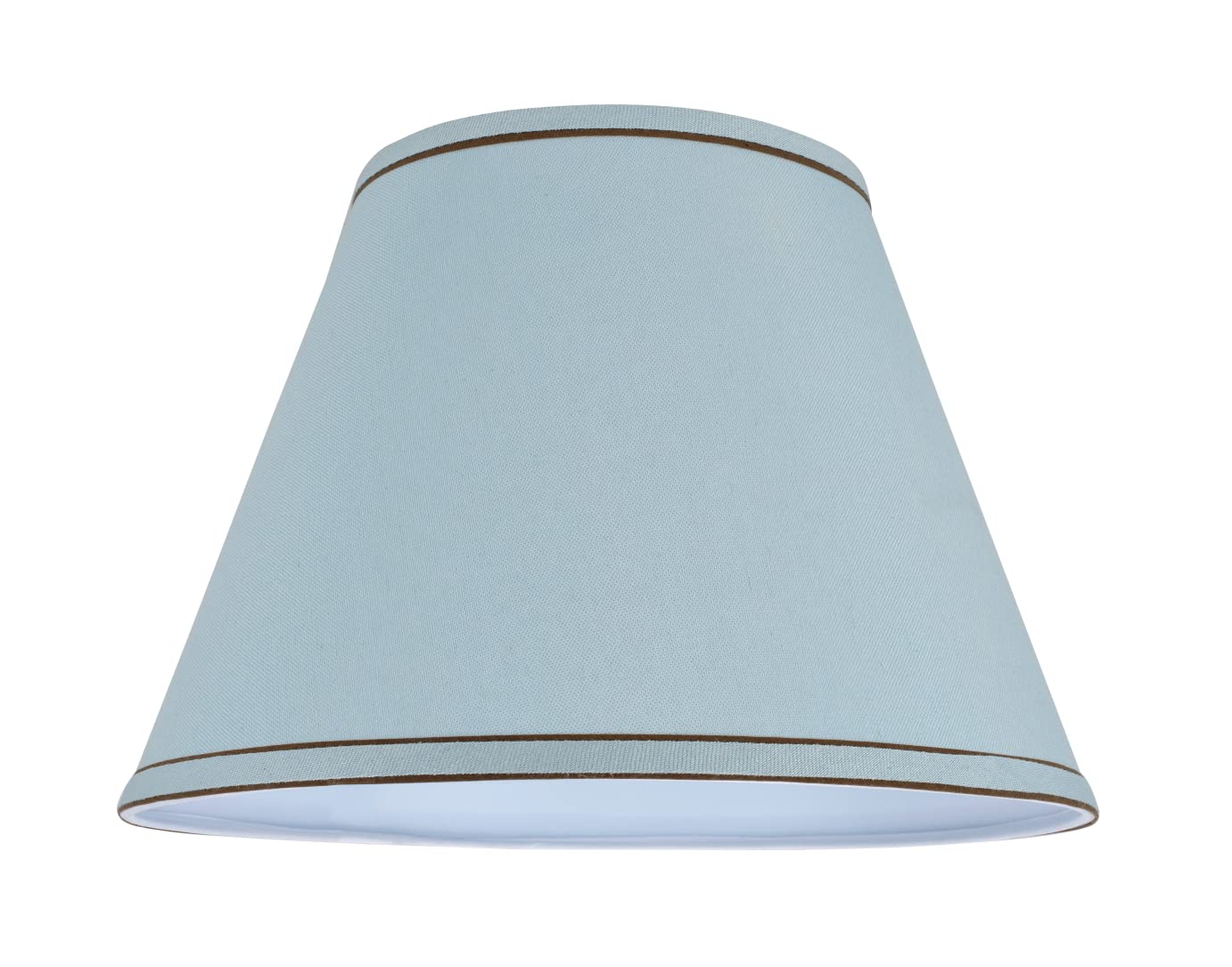 Aspen Creative Transitional Empire Spider Lamp Shade, 7in Top x 13in Bottom x 9.5in Slant Height, Faux Linen Textured Fabric, Light Blue, Model 32183