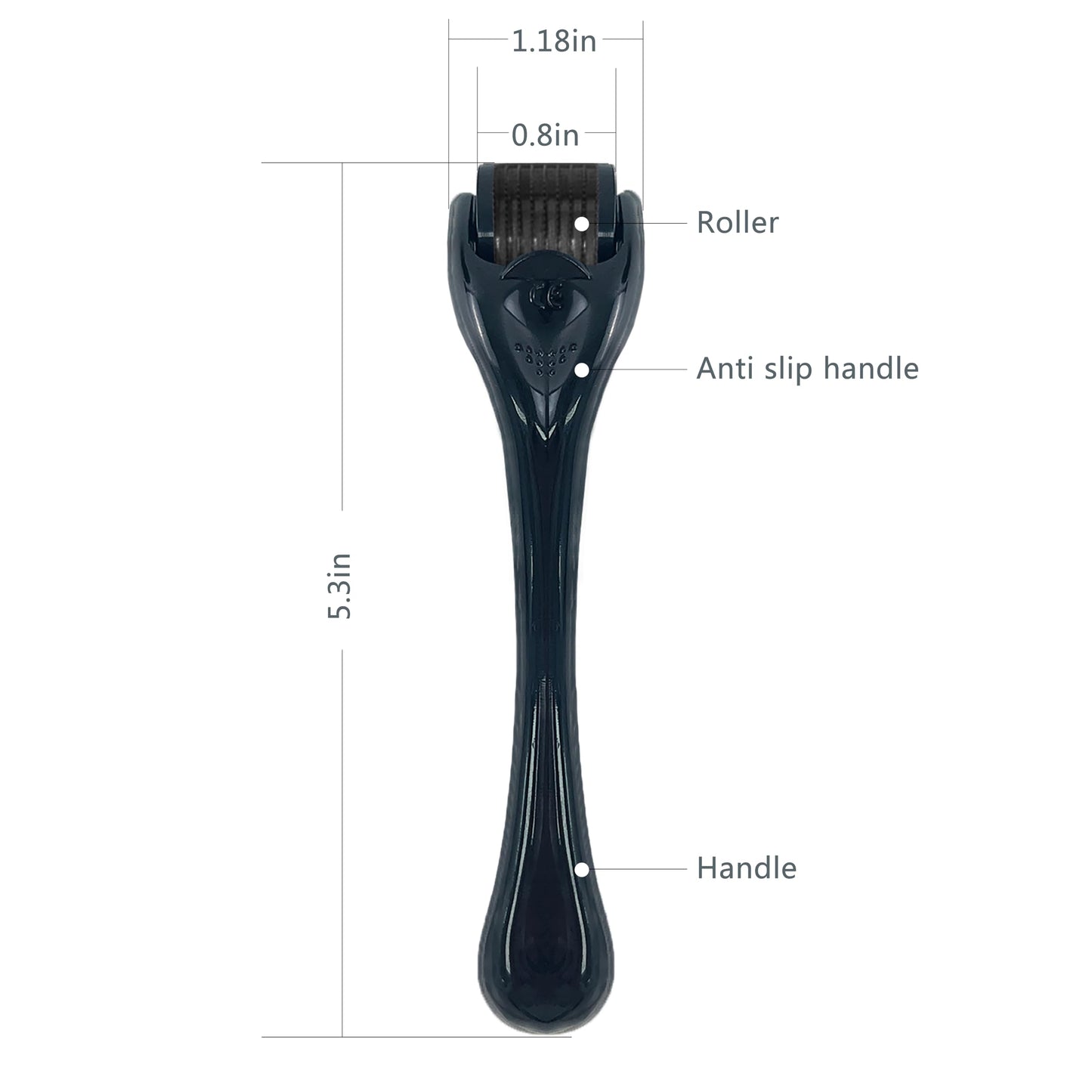 Rwotlls Derma Roller Microneedling Roller for Face - 0.25mm, (Black)