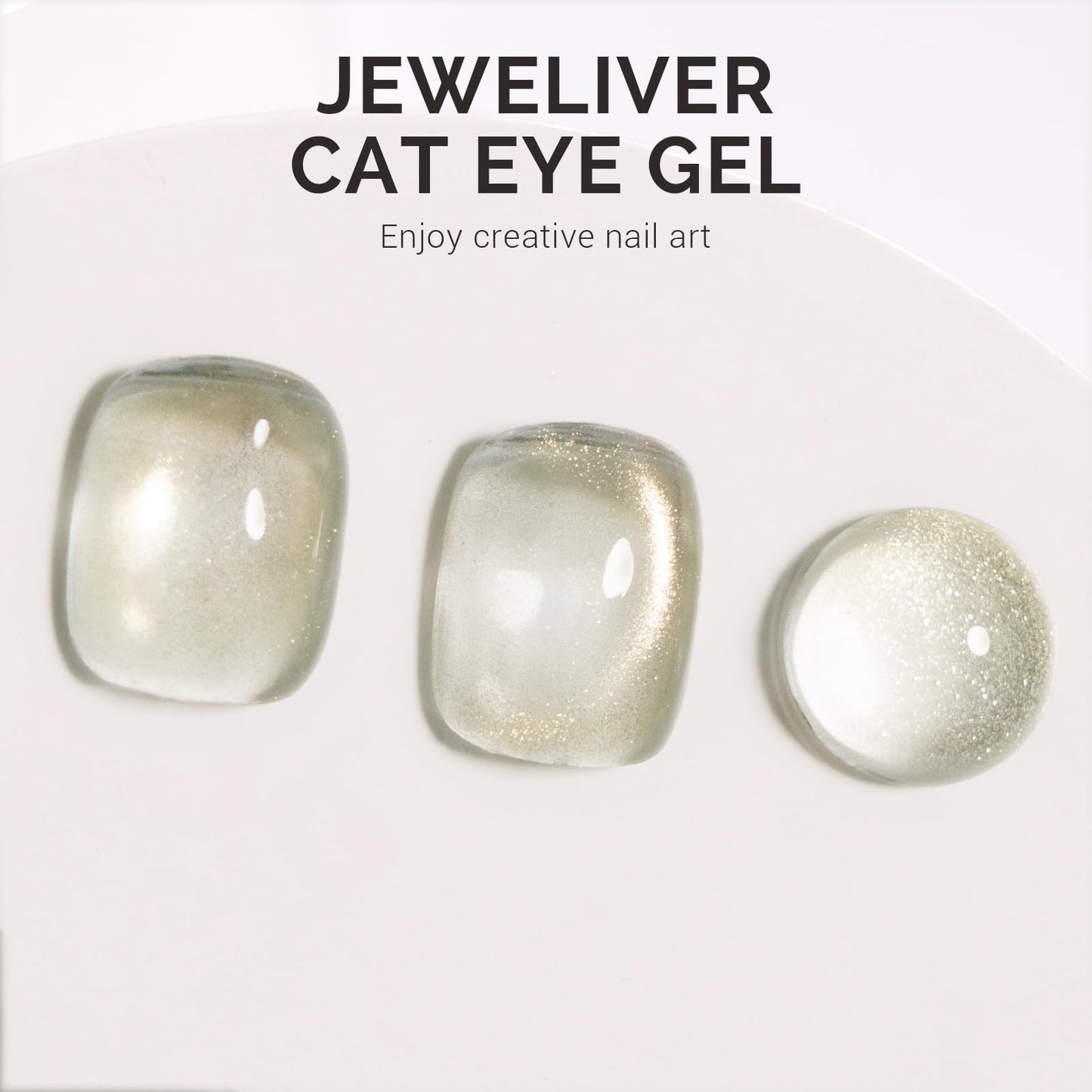 MelodySusie Jeweliver Cat Eye Gel Nail Polish, Bright Gold Glitter Holographic Magnetic Nail Polish with Magnet,0.5 Fl Oz, UV Na