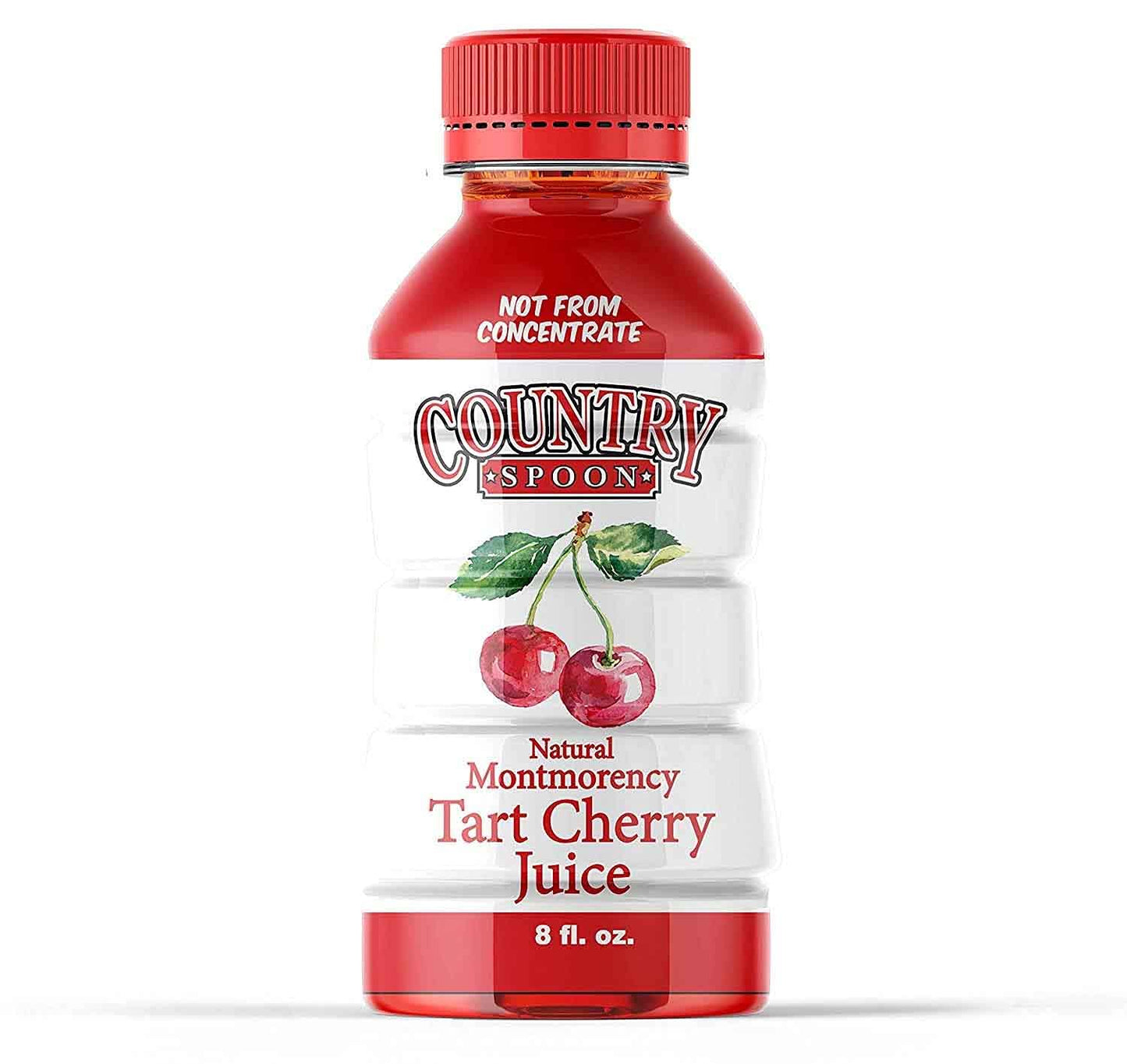 Country Spoon 100% Tart Cherry Juice (70+ Tart Cherries Per 8 oz) 12 Pack | Not from Concentrate, Single Ingredient Drink, Melat