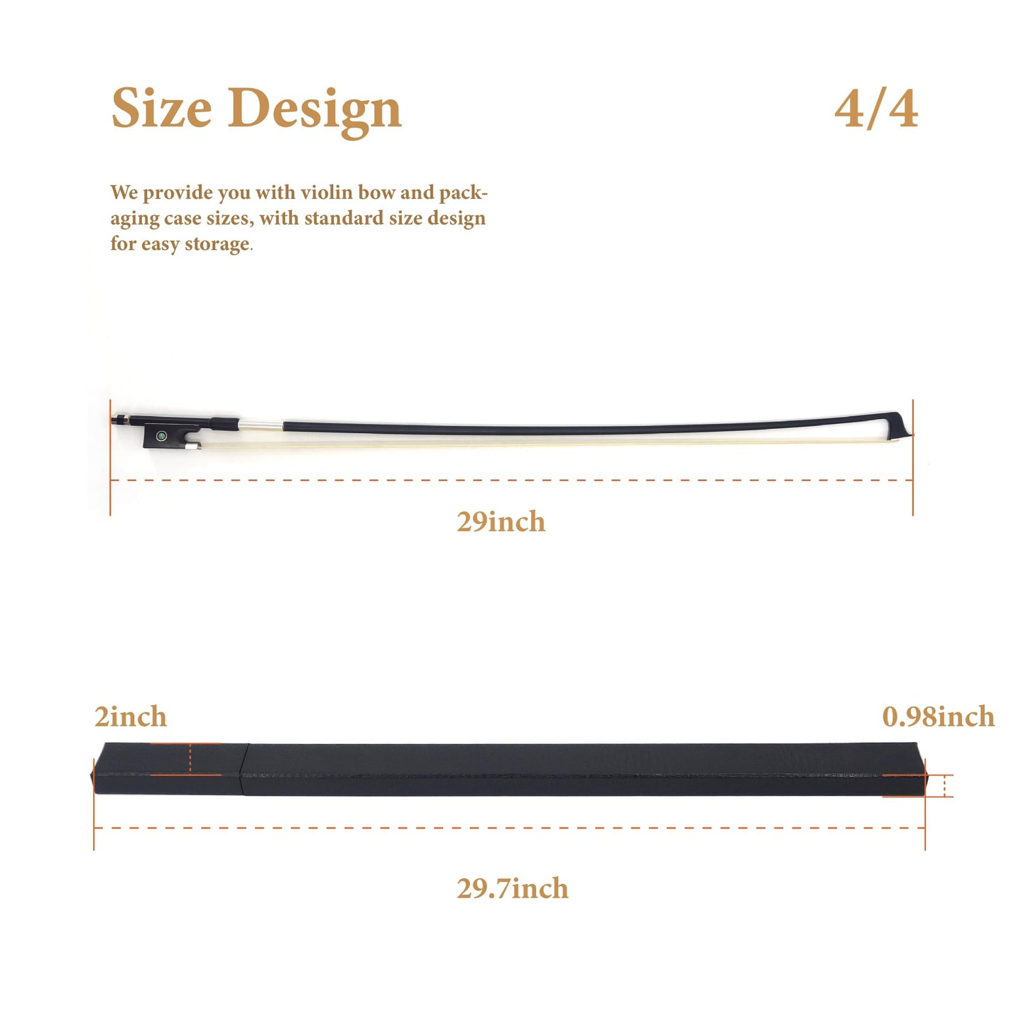 Jinqu Carbon Fiber Violin Bow,Anti-Deformation,Durable And Well Balanced, Made With Bouncy Mongolian Horse Hair,For Professional