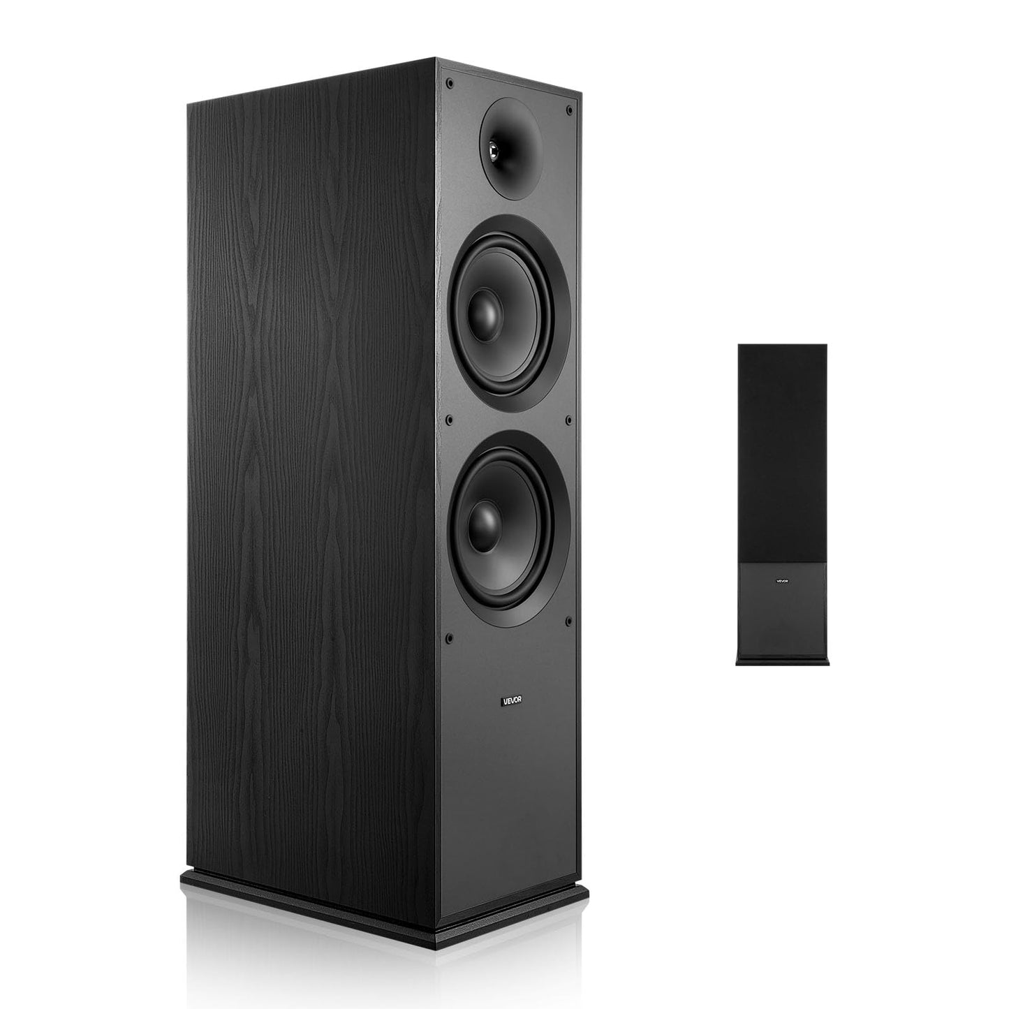 Vevor Passive Floorstanding Speaker, 2-Way, Floor-Standing Tower Speaker With 1-Inch Tweeter, Dual 8-Inch Woofers, 600W Peak, 50