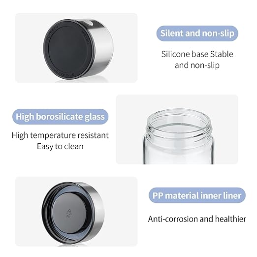 Hydrogen Water Bottle, 2024 Hydrogen Water Bottle Generator Improve Water in 3 Minutes, Hydrogen Water Machine with SPE PEM for Home, Travel, Office, Exercise, Daily Use