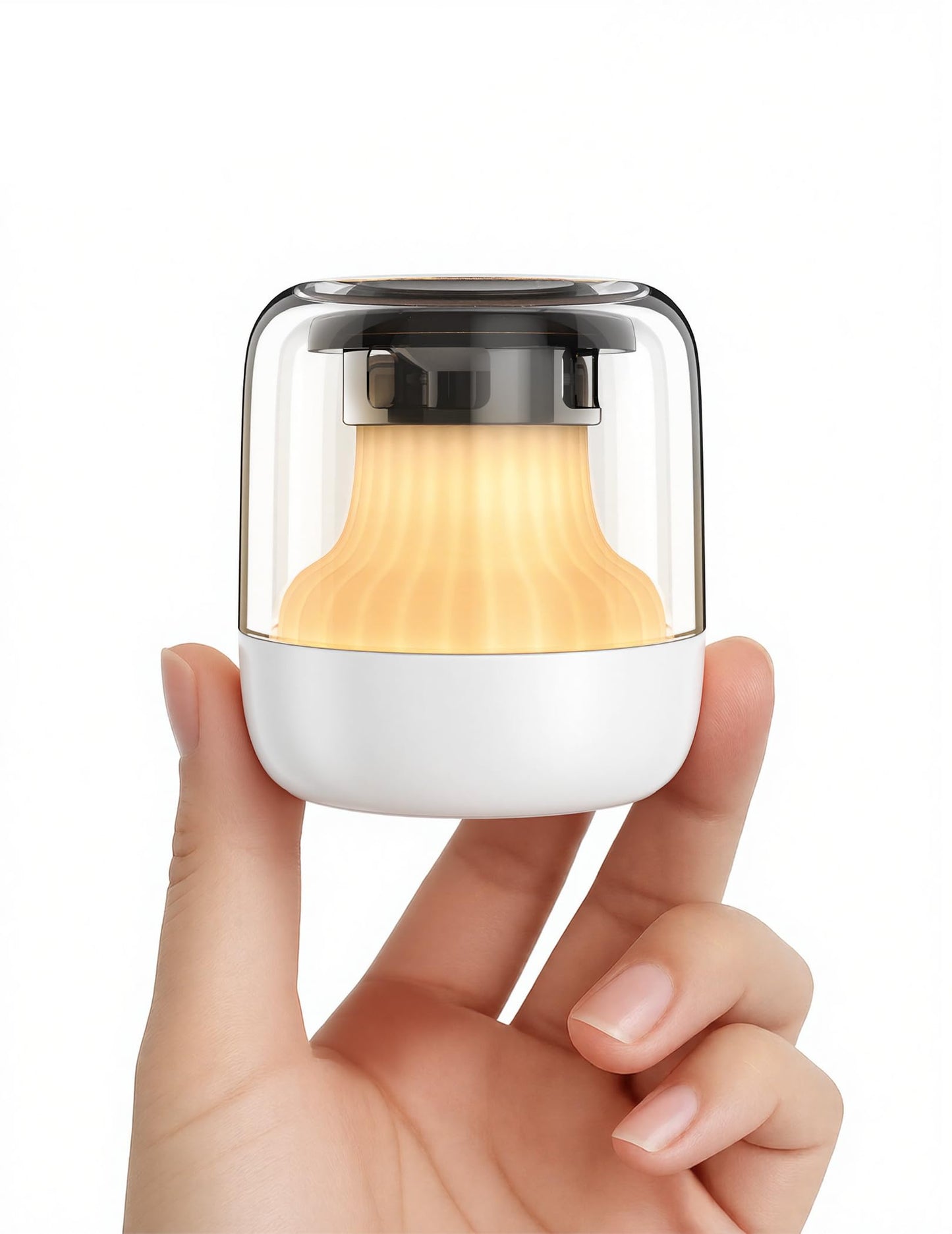 Babelio Pocket Glow White Noise Sound Machine - Upgraded 7 Color Night Lights, 20 Non-Looping Sounds, Timer & Memory Function, Portable for Adults & Babies, White