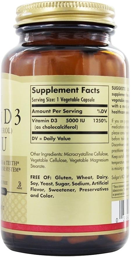 Jarrow Formulas MK7, Promotes Bone Health, 90 mcg, 120 Softgels & Solgar Vitamin D3 (Cholecalciferol) 125 mcg (5000 IU), 240 Vegetable Capsules - Helps Maintain