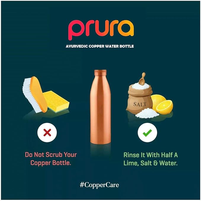 Sea Creature Printed Copper Water Bottle - Leak Proof Ayurvedic Drinkware Copper Vessel for Sports, Gym, Outdoors, Yoga, Office (Design 22)