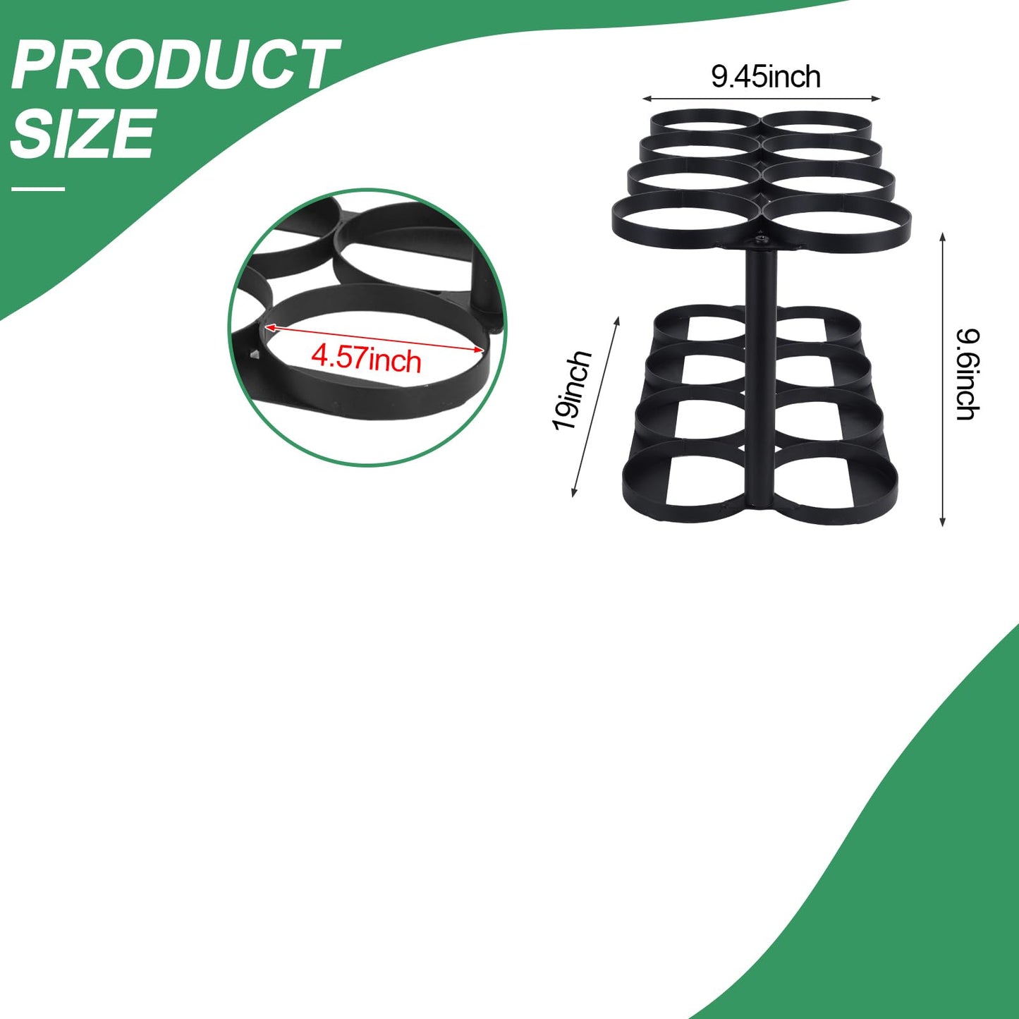 Oxygen Tank Holder, Oxygen Tank Rack, Detachable Medical Oxygen Tank Holder, Heavy Duty Oxygen Cylinder Rack for Storage and Transportation, Floor Mountable Oxygen Rack 4.57" Diameter