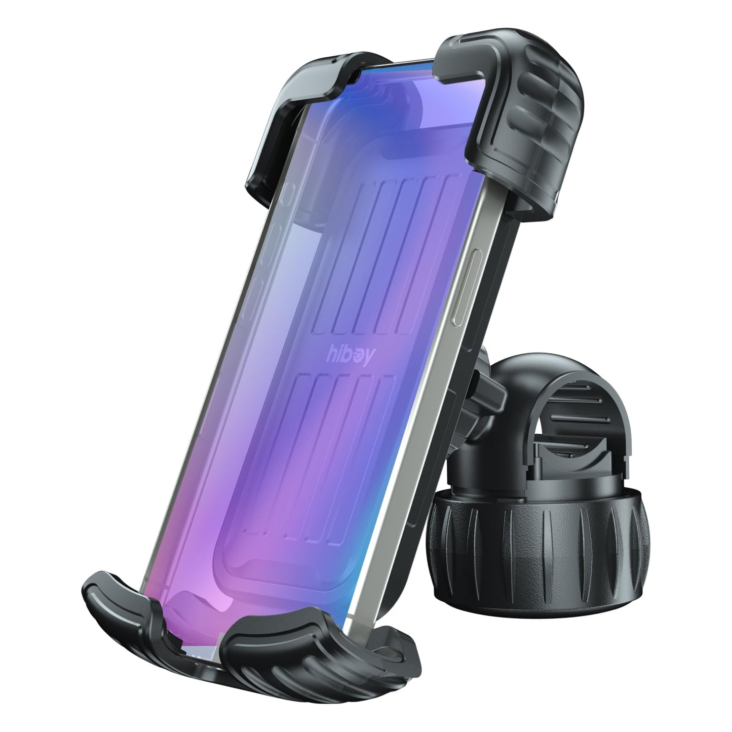 Hiboy Bike Phone Holder, 360 Rotation Adjustable Motorcycle Phone Mount,Bicycle Scooter Handlebar Phone Clip For 5.1 - 6.8 Smart