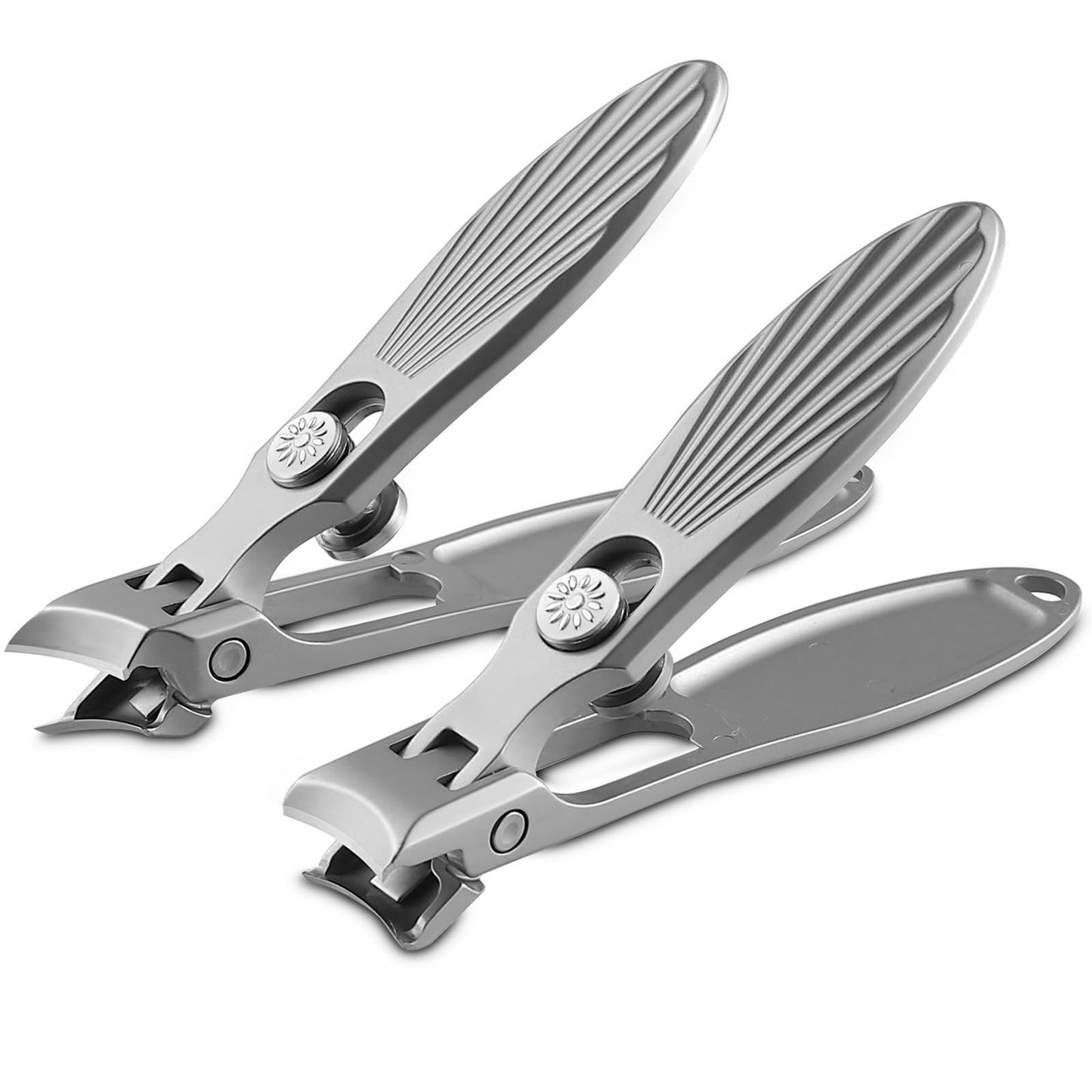 HAWATOUR Nail Clippers Set for Thick Nails and Ingrown Toenails, 6mm Wide Jaw Opening Heavy Duty Nail Clippers with Catcher, Ult