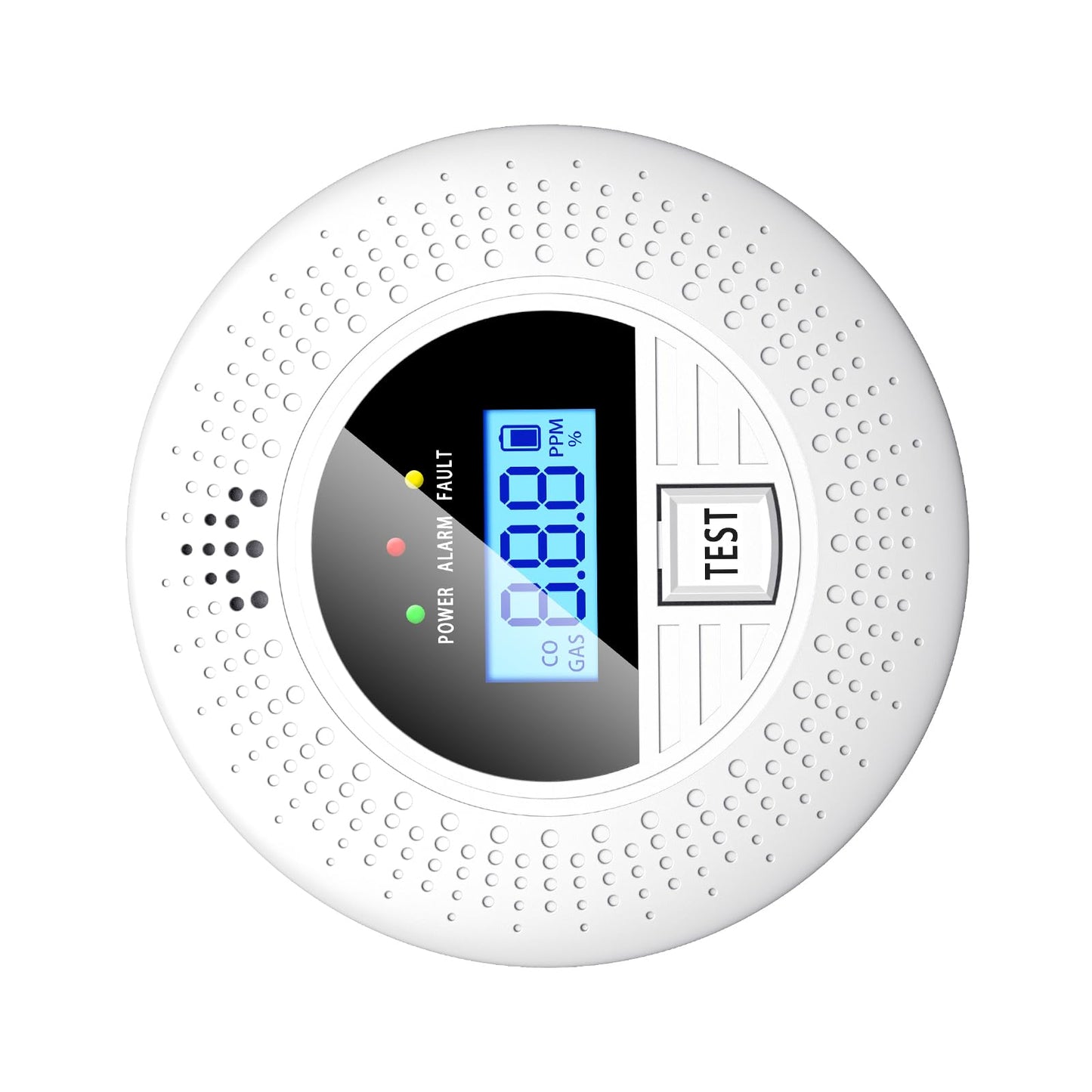 WiFi Connected Smoke & Carbon Monoxide Detector with App Control, LCD Display, 85dB Alarm, Battery Power, for Home Bedroom Hallway RV
