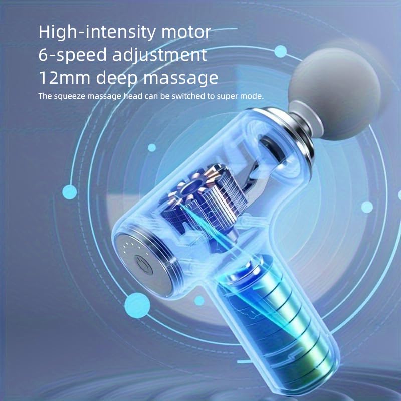 YUESHANHE Massage Gun, Electric Massager, Suitable for Whole Body to Relieve Fatigue, Replaceable Massage Head Impact Mass...