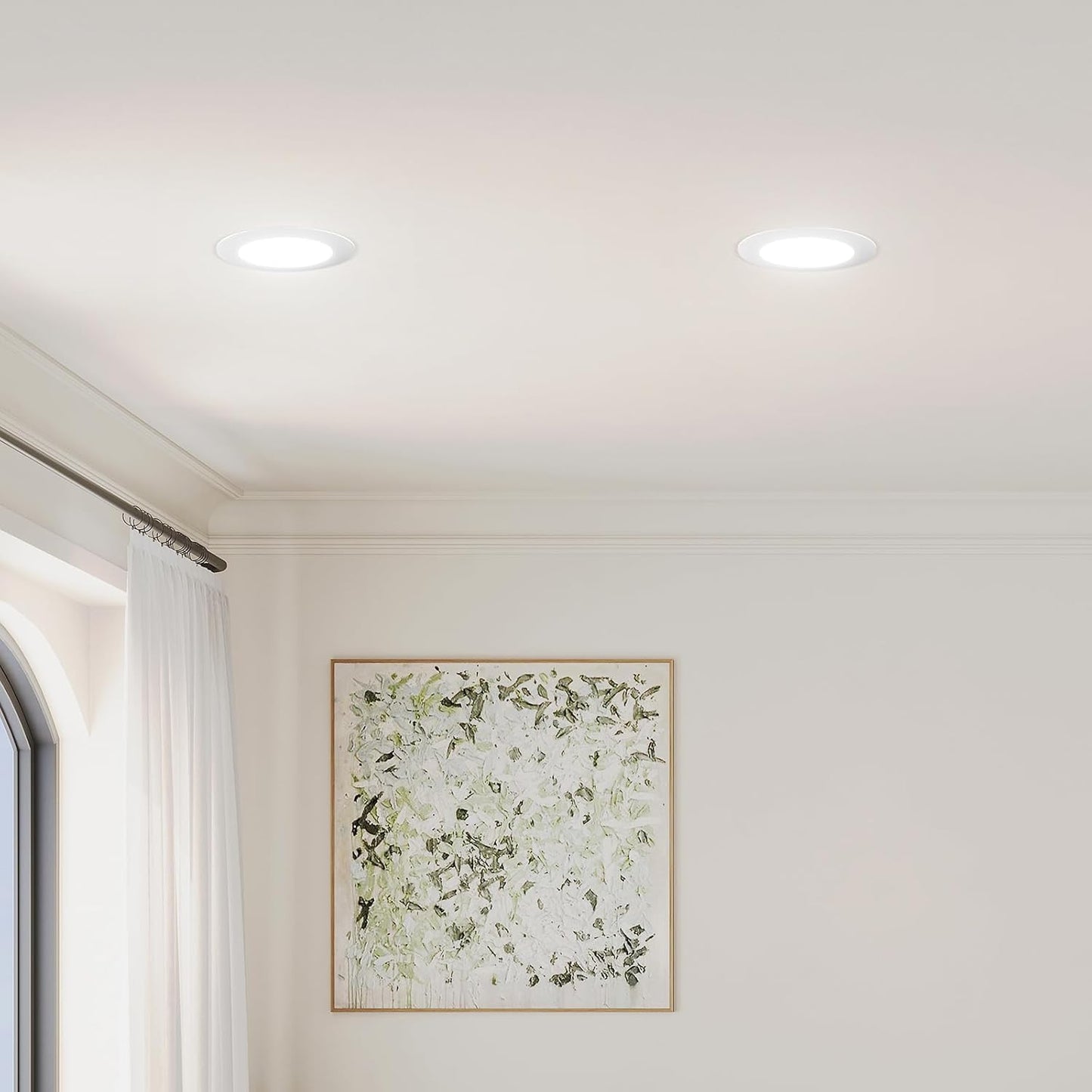Amico 5/6 Inch 5Cct Led Recessed Lighting 6 Pack  Dimmable  Ic Rated  12.5W=100W  950Lm Can Lights With Baffle Trim  2700K/3000K/4000K/5000K/6000K Selectable  Retrofit Installation  Etl & Fcc