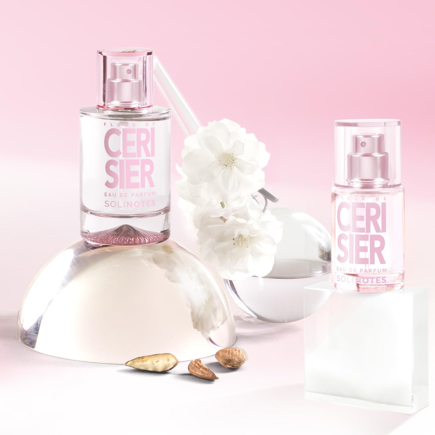 SOLINOTES Cherry Blossom Perfume for Women - Eau De Parfum | Delicate Floral and Soothing Scent - Made in France - Vegan - 0.5 fl.oz