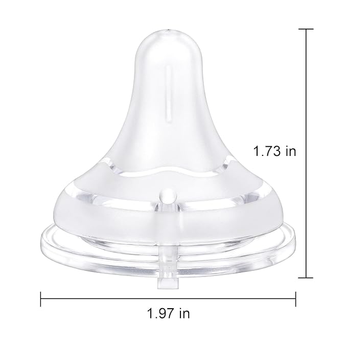 LittleForBig Silicone Soft Touch Adult Bottle Nipples Replacement Teat Compatible with LittleForBig Bottles - Assorted 3-Pack
