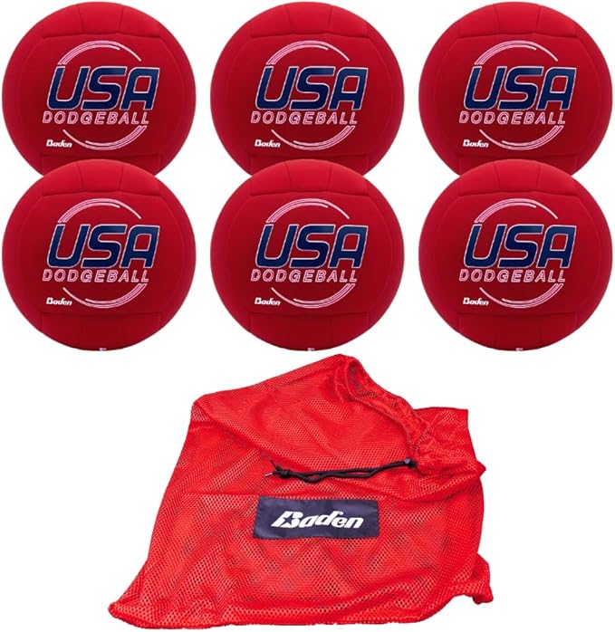 Baden | 7.5 inch Cloth Dodgeball | Official Ball of USA Dodgeball | Durable Knit Fabric Cover, Foam Backing, & Wound Bladd...