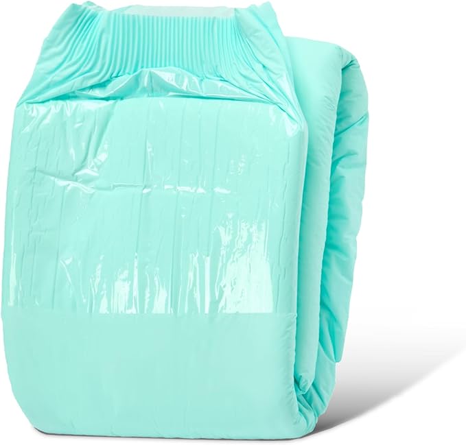 Littleforbig Adjustable Tapes Adult Diaper 2 Pieces - ABDry Ultra Absorbent Diapers Green (Medium 28"-38")