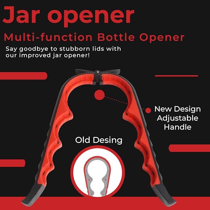 Jar Opener Set 4 Pieces LAGONOVA – Bottle Opener, Corkscrew, 1 Silicone Grip Pads, Lid Remover for Arthritic Hands, Kitchen Essential for Jars, Bottles & Cans