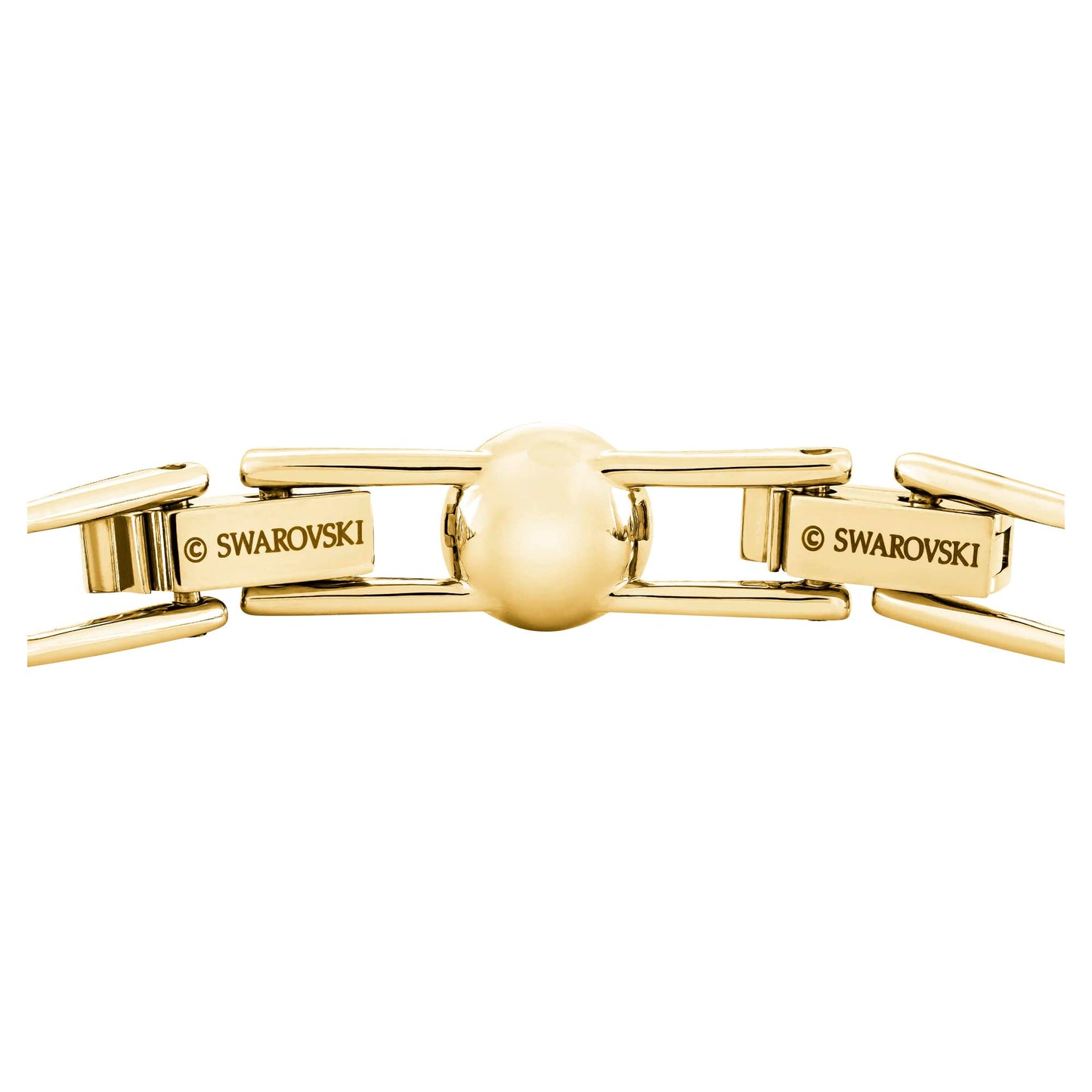 Swarovski Una Angelic Tennis Bracelet, Clear circle-cut Swarovski Crystals with Matching Crystal Pav   on a Gold Tone Finish Set