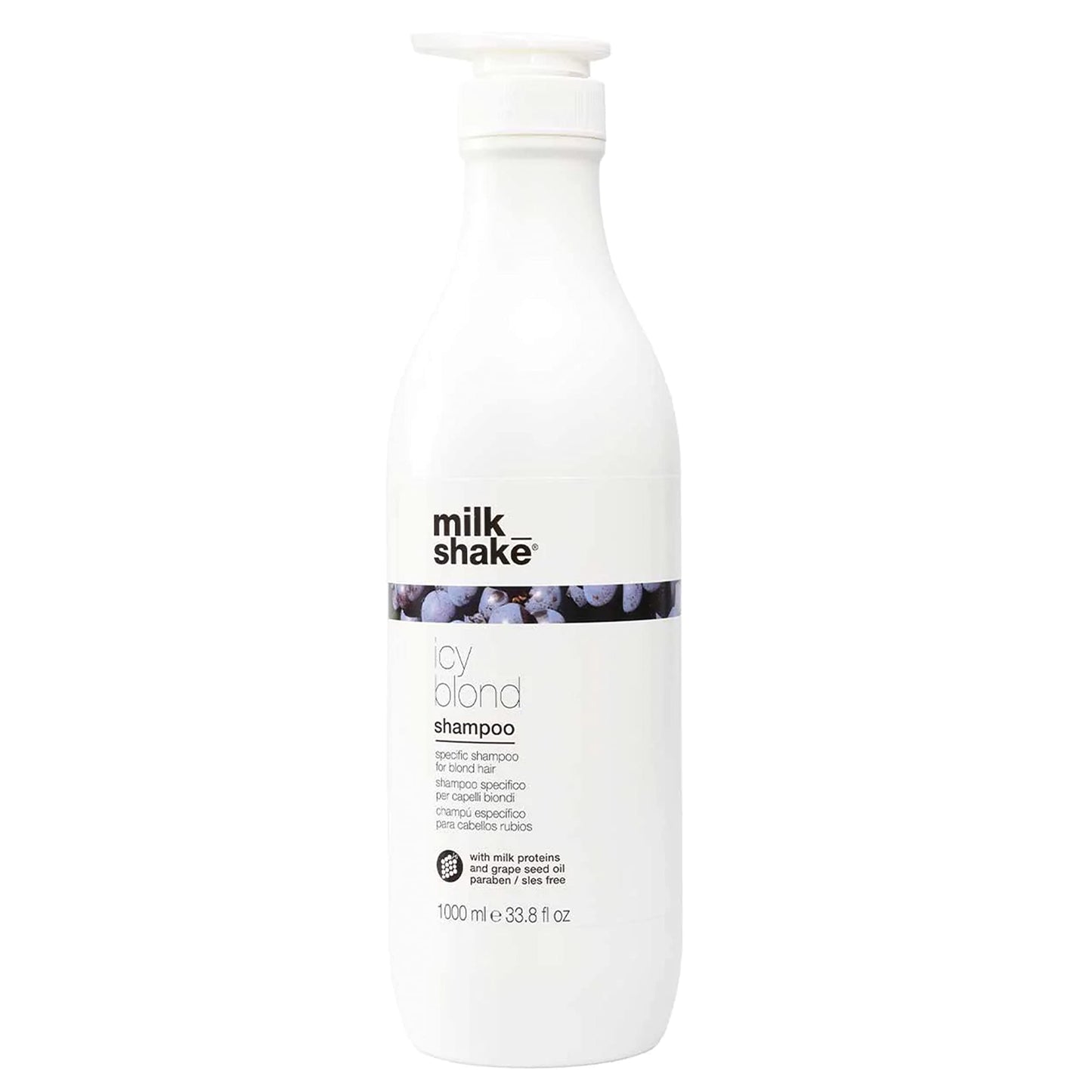 milk_shake icy blond shampoo | sulfate-free toning shampoo with black pigment to cool brassy tones and enhance platinum blonde h
