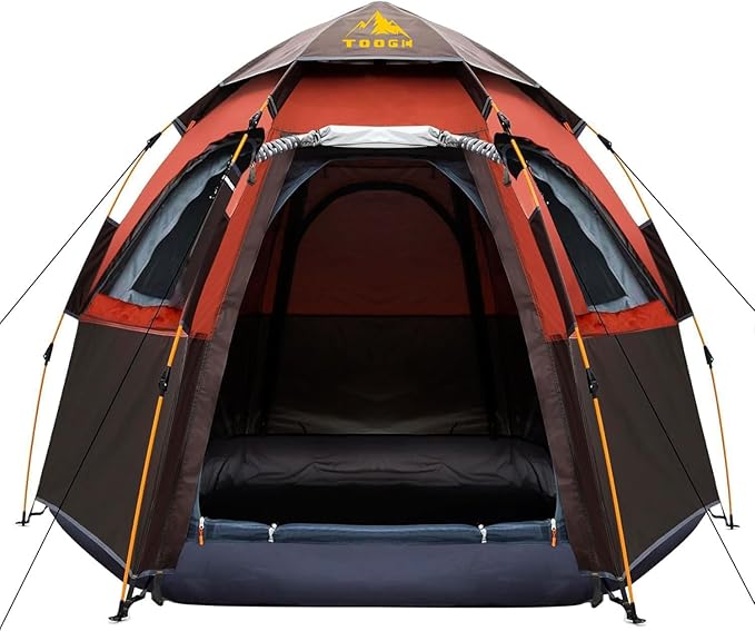 Camping Tent with Instant Setup, 2/3 Person Weatherproof Tent Easy Quick Set Up in 60 Seconds with Rainfly Backpack Tent for Family Camping & Hiking, Upgraded Ventilation,Center Height 66-inch