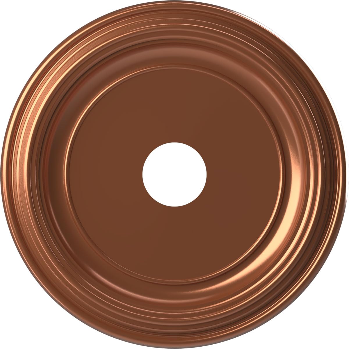 19Od X 3 1/2Id X 1 1/2P Traditional Thermoformed Pvc Ceiling Medallion (Fits Canopies Up To 11 1/2), Bright Coat Copper