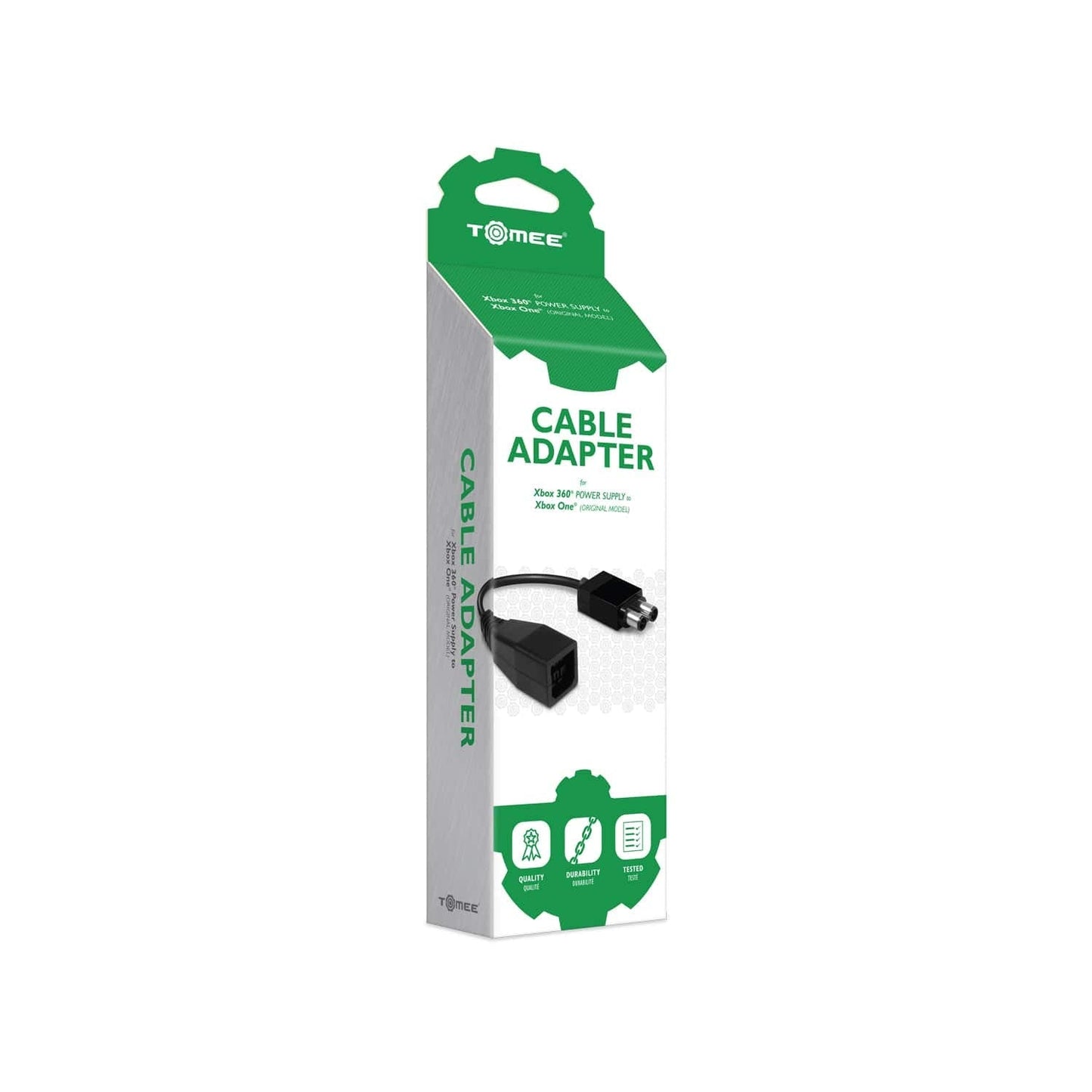 Tomee - Power Cable Adapter For Xbox 360 Power Supply To Mcirosoft Xbox One (Original Model) - Black