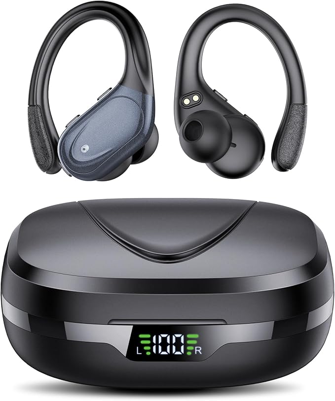 Ear buds Wireless Earbuds Bluetooth 5.3 Headphones 60hrs Playtime with Digital Display Sports Wireless Headphones with Ear...